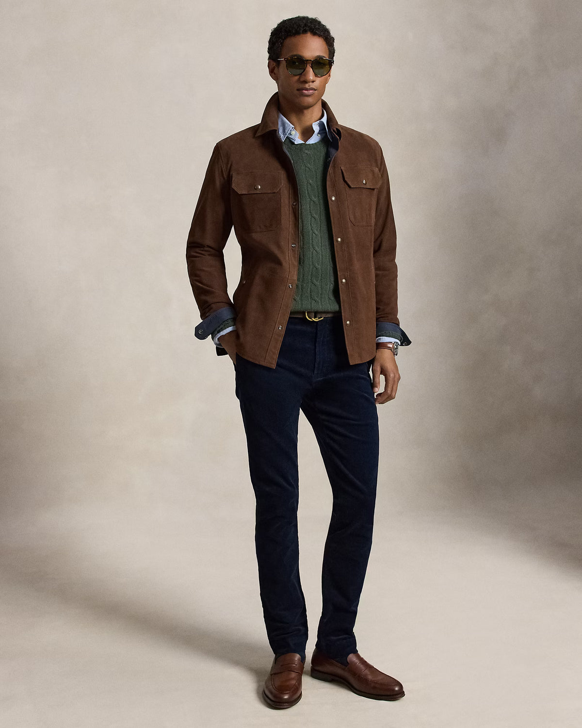 POLO RALPH LAUREN - ANDOVER SLIM FIT STRETCH CORDUROY PANT - AVIATOR NAVY