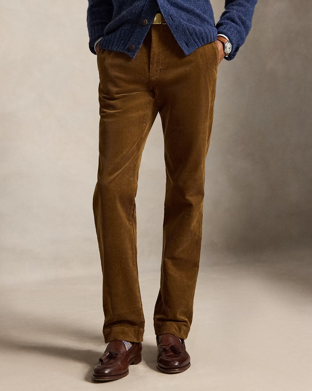 POLO RALPH LAUREN - 14 WALE STRETCH CORDUROY ANDOVER PANT - MODERN TRAVELER TAN
