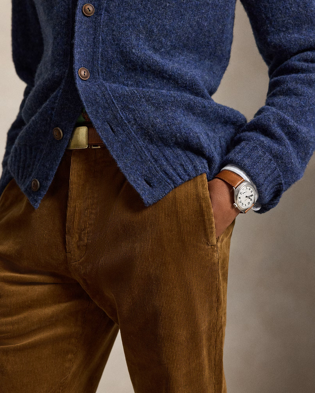 POLO RALPH LAUREN - 14 WALE STRETCH CORDUROY ANDOVER PANT - MODERN TRAVELER TAN