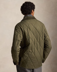 POLO RALPH LAUREN - THE BEATON QUILTED CAR COAT - RANGER GREEN