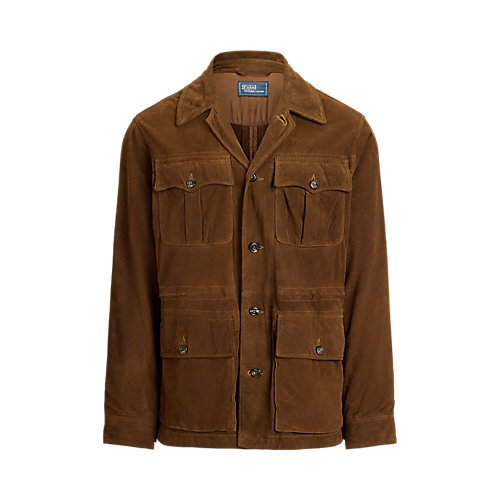 POLO RALPH LAUREN - SUEDE UTILITY JACKET - SMITH BROWN