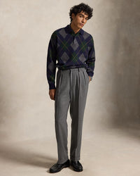 POLO RALPH LAUREN - RELAXED FIT ARGYLE WOOL-MOHAIR SWEATER - NAVY MULTI
