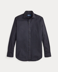 POLO RALPH LAUREN - CLASSIC FIT CHECKED TWILL SHIRT - BLACK FOREST PLAID