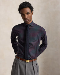 POLO RALPH LAUREN - CLASSIC FIT CHECKED TWILL SHIRT - WINE FOREST PLAID