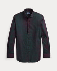 POLO RALPH LAUREN - CLASSIC FIT CHECKED TWILL SHIRT - WINE FOREST PLAID