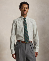 POLO RALPH LAUREN - CLASSIC FIT TATTERSALL TWILL SHIRT - OFF-WHITE GREEN PLAID