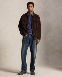 POLO RALPH LAUREN - FLEECE-LINED CORDUROY OVERSHIRT - NUTMEG BROWN