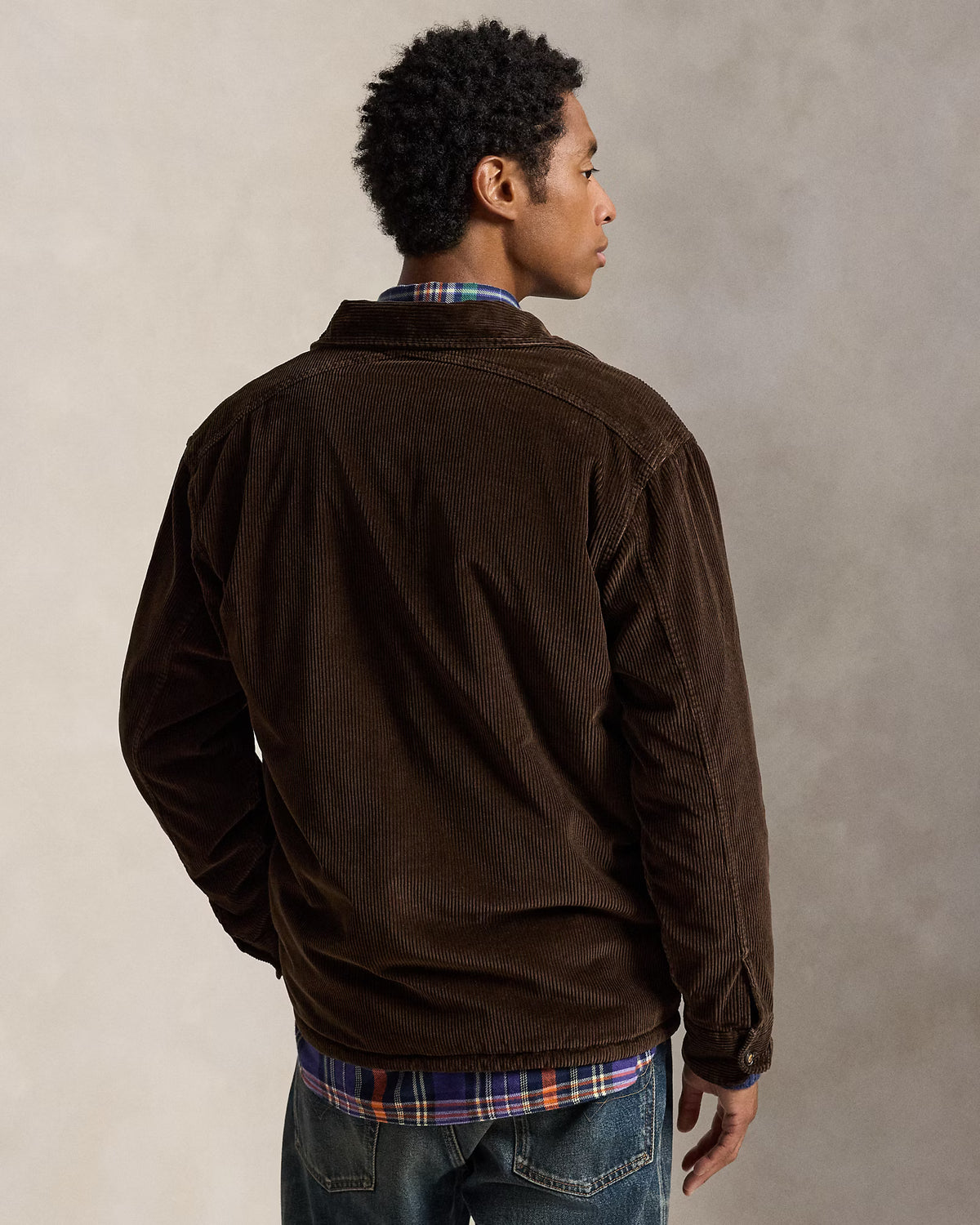 POLO RALPH LAUREN - FLEECE-LINED CORDUROY OVERSHIRT - NUTMEG BROWN