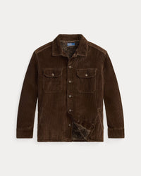 POLO RALPH LAUREN - FLEECE-LINED CORDUROY OVERSHIRT - NUTMEG BROWN