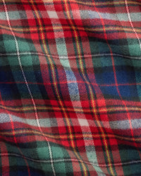 POLO RALPH LAUREN - CLASSIC FIT PLAID FLANNEL WORKSHIRT - NAVY/RED PLAID