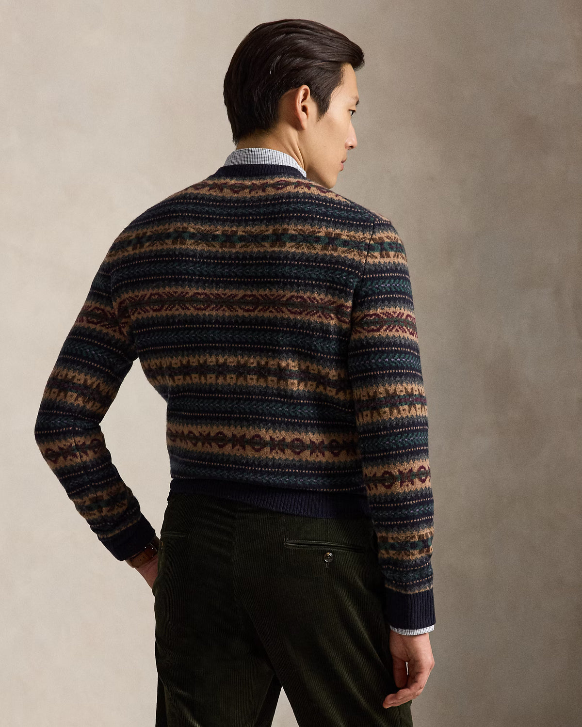 POLO RALPH LAUREN - FAIR ISLE WOOL SWEATER - NAVY COMBO