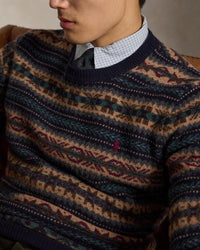 POLO RALPH LAUREN - FAIR ISLE WOOL SWEATER - NAVY COMBO