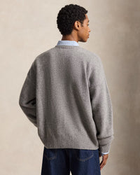 POLO RALPH LAUREN - RELAXED FIT POLO BEAR SWEATER - GREY COMBO