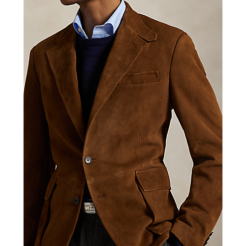 POLO RALPH LAUREN - SINGLE BREASTED SPORTCOAT LAMBSKIN RL67 - NEW PALE RUSSET