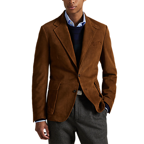 POLO RALPH LAUREN - SINGLE BREASTED SPORTCOAT LAMBSKIN RL67 - NEW PALE RUSSET