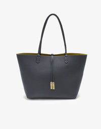 REMI/REID DEPARTURE STRIPE REVERSIBLE TOTE BAG - SLATE/MUSTARD