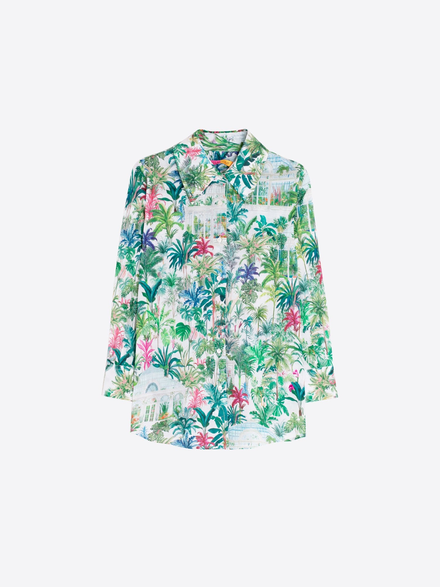 VILAGALLO TROPICAL GARDEN PRINT SHIRT - GREEN