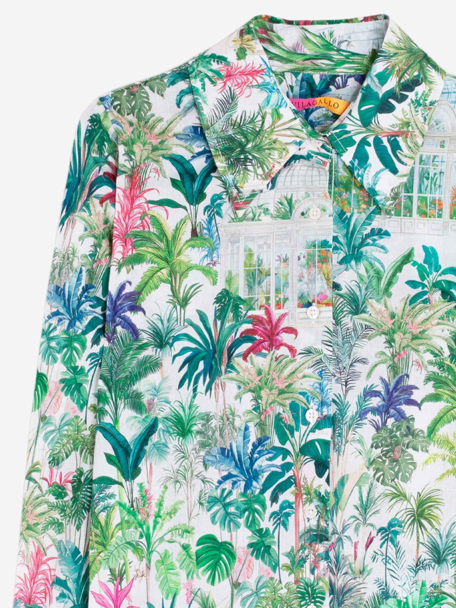 VILAGALLO TROPICAL GARDEN PRINT SHIRT - GREEN