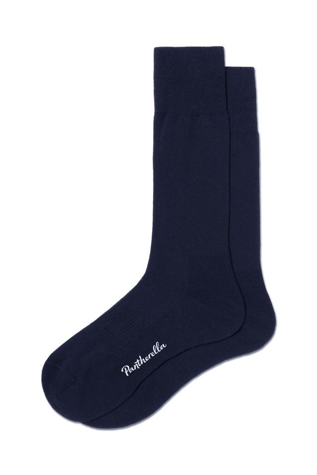 PANTHERELLA FINCHLEY MEN'S COTTON/WOOL SOCK - NAVY