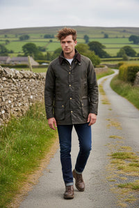 BARBOUR ASHBY WAX JACKET - OLIVE