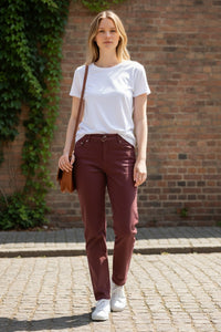 TRAMAROSSA WOMEN'S VELVET PANT - BORDEAUX