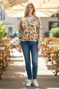 IN BED WITH YOU V-NECK CARDIGAN - WHITE POPPY