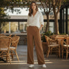 PUROTATTO PULL ON WIDE LEG PANT - CARMEL