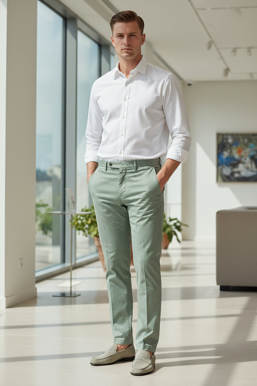 PT TORINO MEN'S SILKOCHINO TROUSER - MOSS