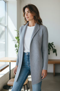 KINROSS RIB SLEEVE COAT - COVE