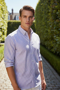 PETER MILLAR FELIX CROWN LITE COTTON-STRETCH SPORT SHIRT - CHILI RED