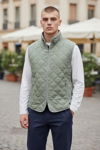 WATERVILLE FIT LINEN VEST - SAGE