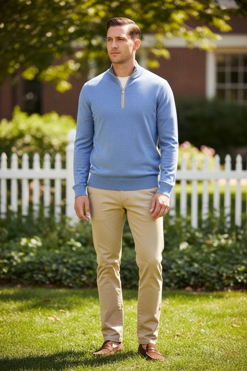 PETER MILLAR EXCURSIONIST FLEX QUARTER-ZIP SWEATER - STORM