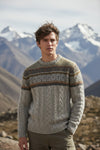 PERU UNLIMITED FAIRISLE CREW SWEATER - GREY