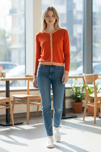 IN BED WITH YOU CARDIGAN - SOLID ORANGE