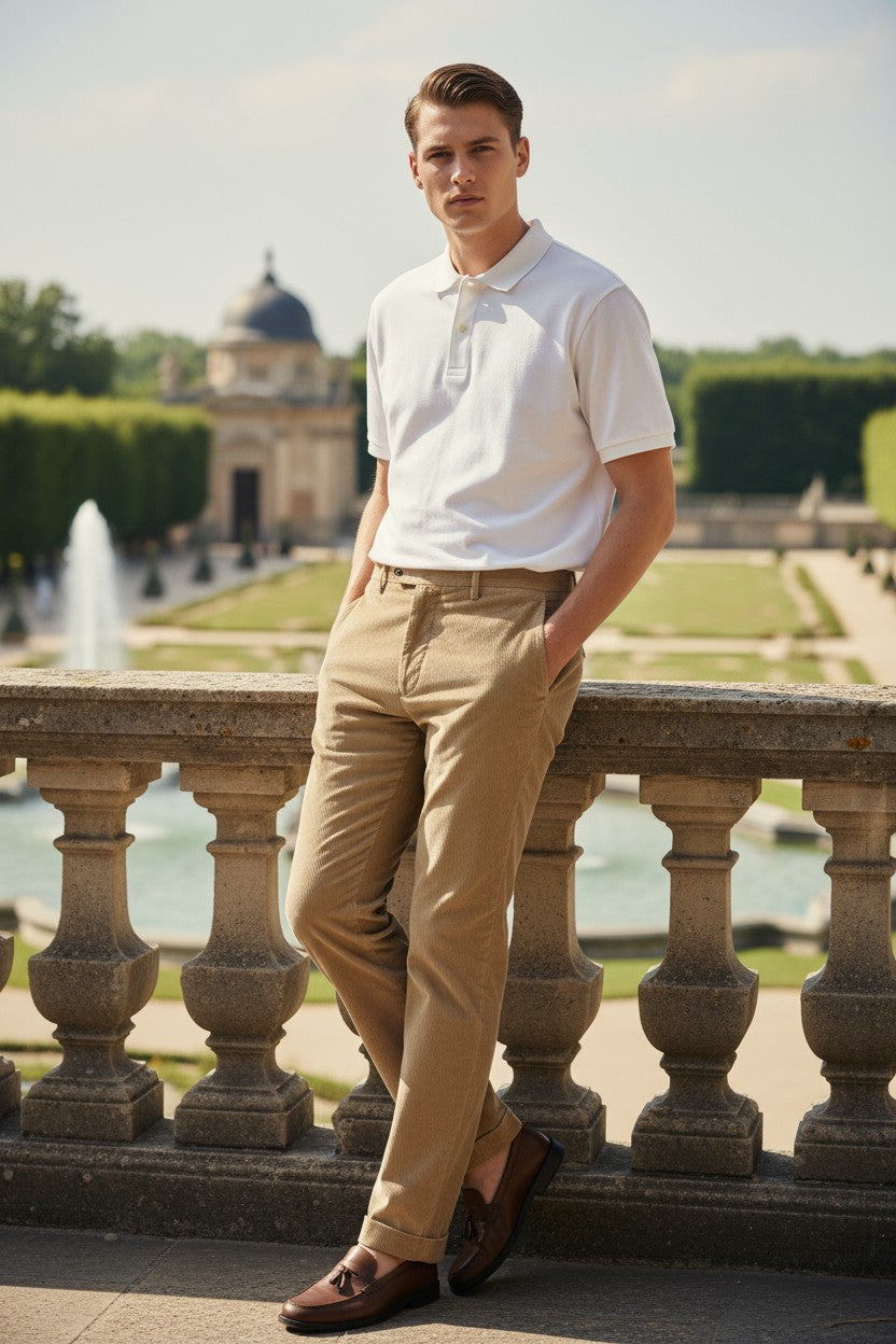 PT TORINO MEN'S SOFTOUCH CORDUROY - BEIGE CALDO