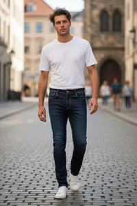 MAC MEN'S MACFLEXX DENIM JEAN - RINSED WASH 3D