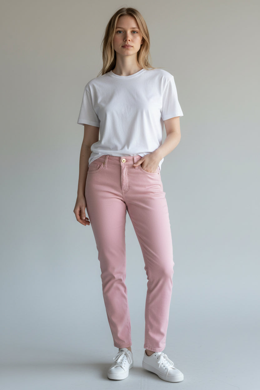 MAC WOMEN'S DREAM SUMMER DENIM JEAN - LIGHT PINK