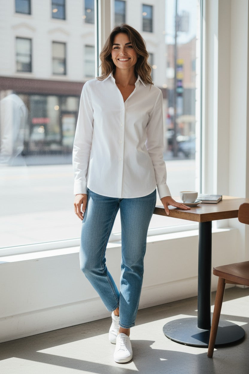 GIANGI NAPOLI WOMEN'S REBECCA PIQUE SHIRT - WHITE