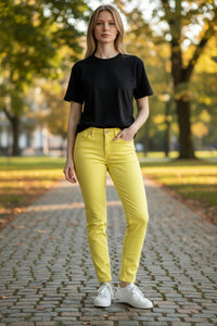 MAC WOMEN'S DREAM SUMMER DENIM JEAN - YELLOW