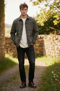 LONDON TRADITION MEN’S HACKNEY JACKET - CHARCOAL & BOG