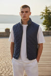 WATERVILLE WOOL MELANGE FLANNEL VEST - PETROL