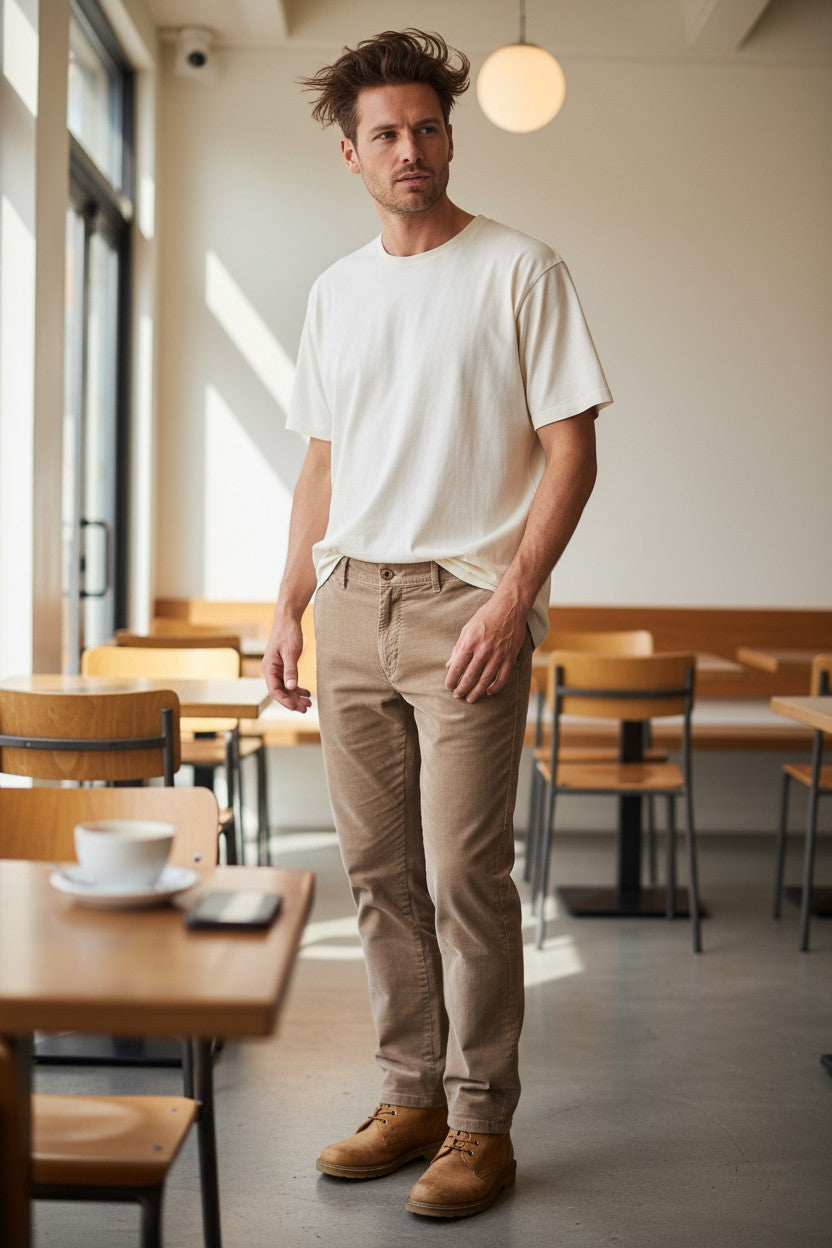 MAC MEN'S GRIFFIN NEEDLE CORDUROY PANT - GINGER BROWN