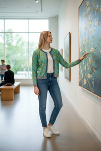 IN BED WITH YOU CARDIGAN - TEAL BRANCHES