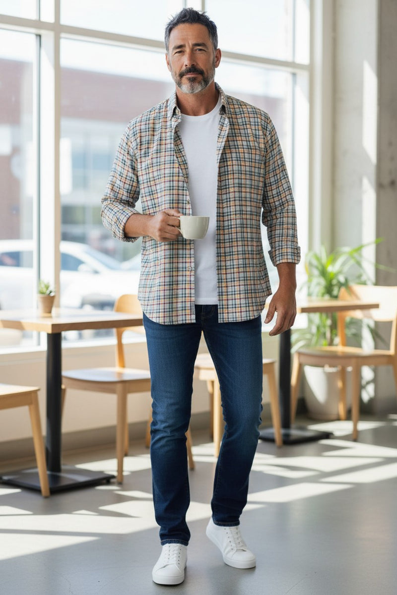 canclini dress shirts Canclini 120s Brown Stripe Shirt