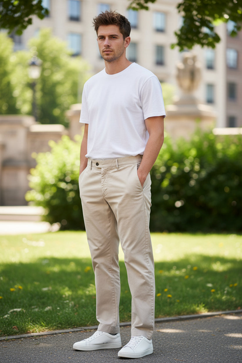 MASON'S MEN’S PANAMA PANTS - STONE