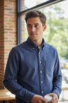 HARTFORD MEN'S CASUAL FLANNEL SHIRT - NAVY