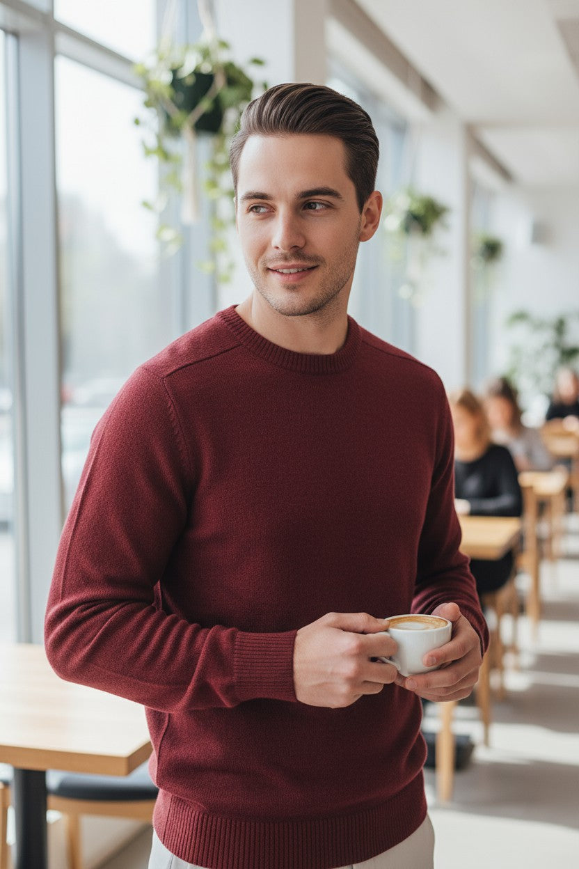 HARLEY OF SCOTLAND WOOL/CASHMERE SWEATER - AMARENA