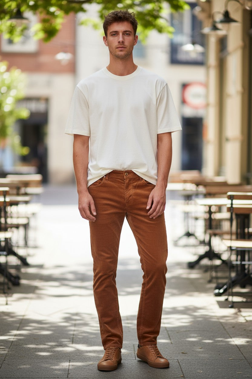 MAC MEN'S ARNE CORDUROY PANT - RUST