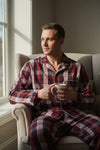 DEREK ROSE RANGA 40 MEN'S PAJAMA SET - RED