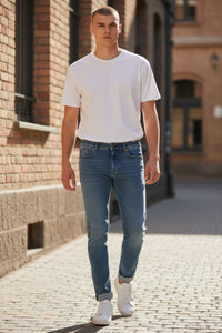 TRAMAROSSA MEN'S BLUE RELAX DENIM JEANS - SKY USED